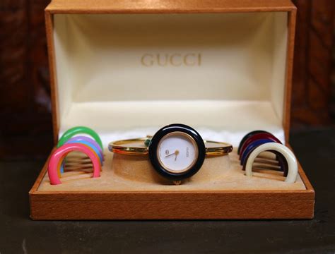 gucci bezel change watch|Gucci watch bezel interchangeable.